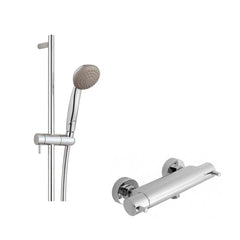 Shower Riser Rail Slider with a Thermostatic Shower Mixer Valve 