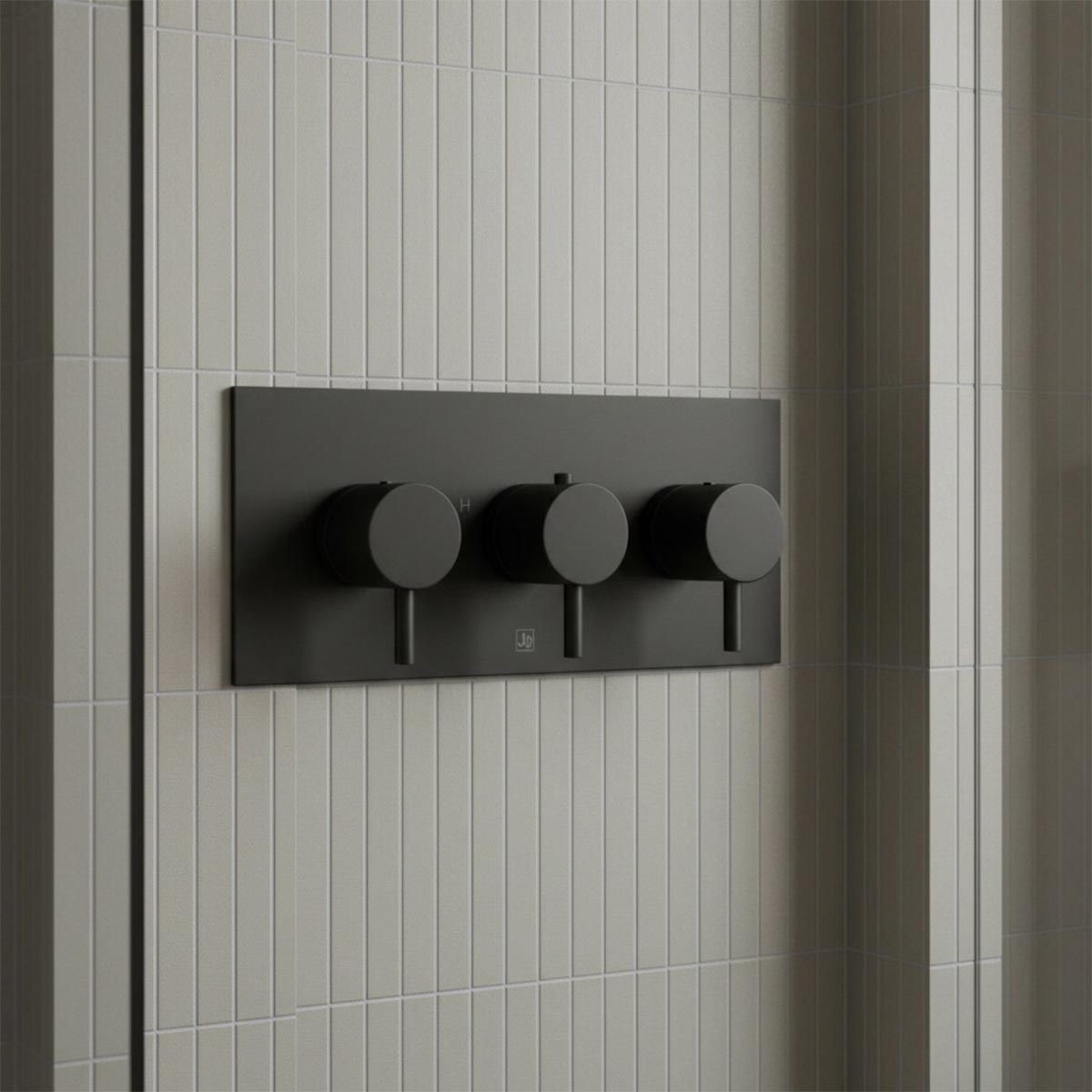 Shower Valve 3 Outlet Thermostatic Concealed - Matt Black