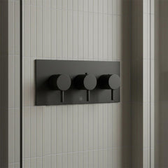 Shower Valve 3 Outlet Thermostatic Concealed - Matt Black