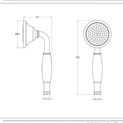 Single Function Shower Handle - Brushed Nickel