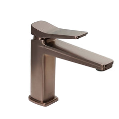 Single Lever Basin Mixer Deck Mounted - Brushed Bronze
