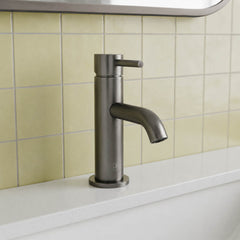 Single Lever Mini Basin Mixer Tap - Brushed Black