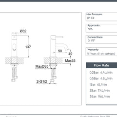 Single Lever Mini Basin Mixer 
