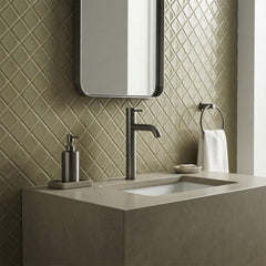 Single lever tall basin tap - brushed black
