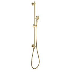 Gold Stylish Slide Rail Round Shower Handle and Hose Brass Finish