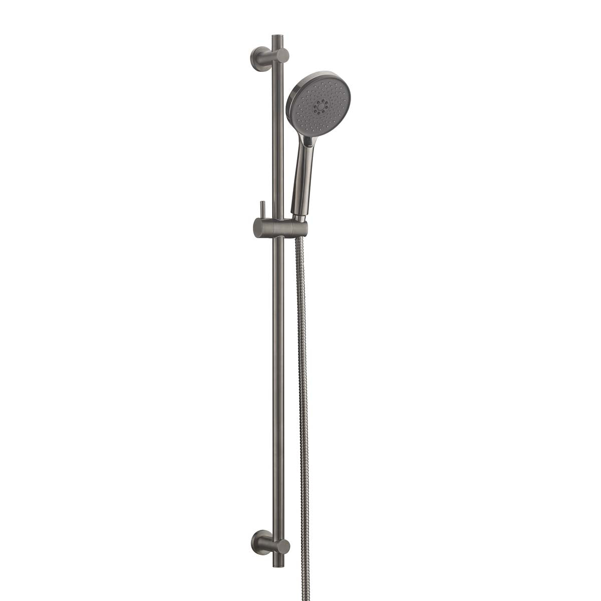 Slider Rail Shower Kit with Round Handset - Brushed Black