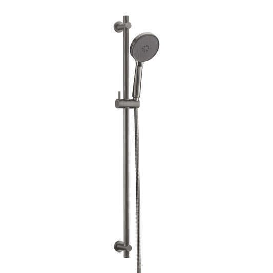 Slider Rail Shower Kit with Round Handset - Brushed Black 1200