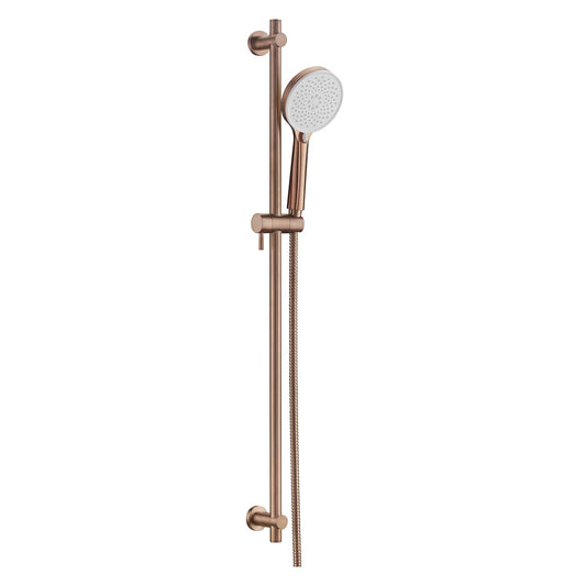 Slider Rail Shower Kit with Round Handset - Brushed Bronze 1200