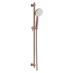 Slider Rail Shower Kit with Round Handset - Brushed Bronze