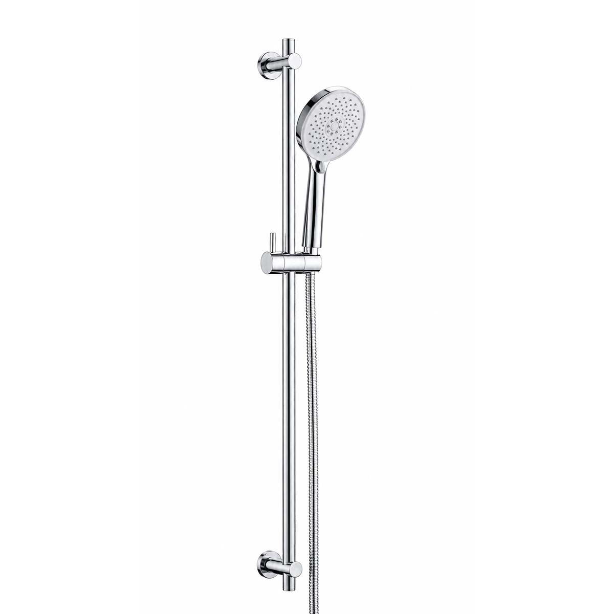 Slider Rail Shower Kit with Round Handset - Chrome
