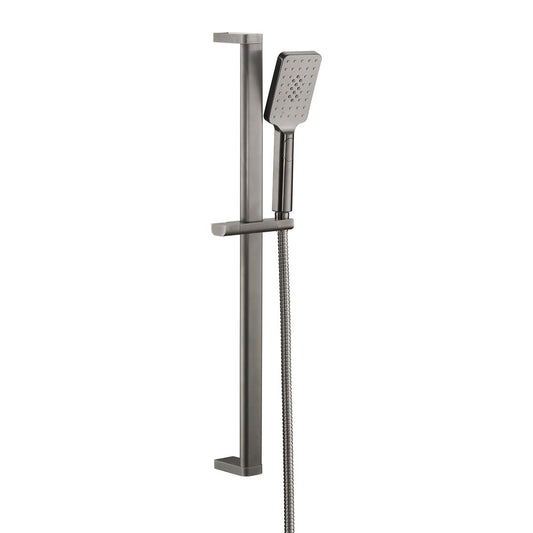 Slider Rail with Multi-Function Shower Handset & Hose - Brushed Black 1200