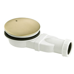 Slim Shower Waste with Brushed Brass