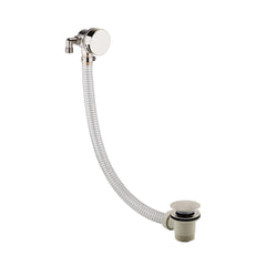 Slimline Exofil Bath Filler with Click Clack Waste - Nickel