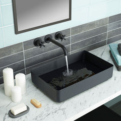Countertop black sink tap