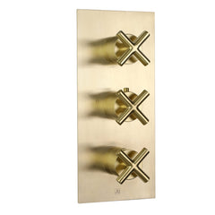 Solex Thermostatic Concealed 3 Outlet Shower Valve, Vertical [6691ABBR]