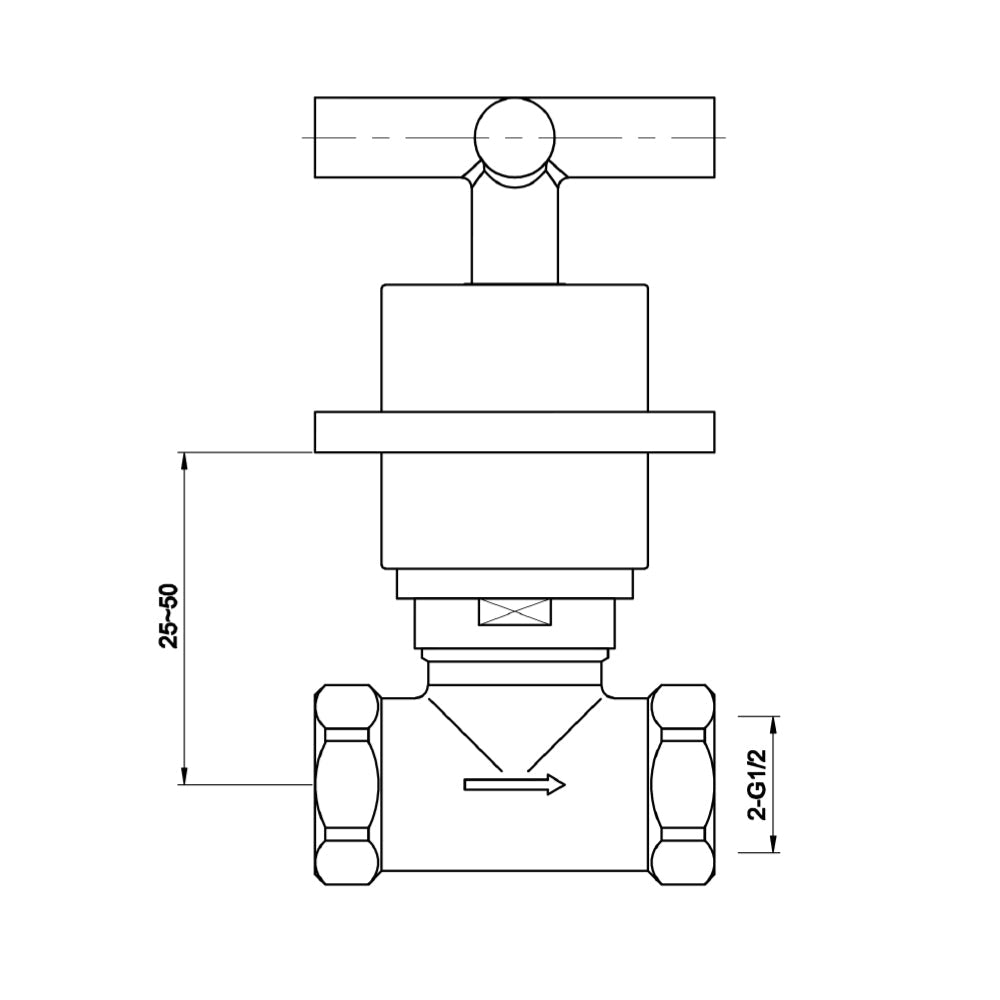 black shower waste Technical Drawing