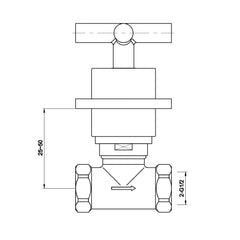 black shower waste Technical Drawing