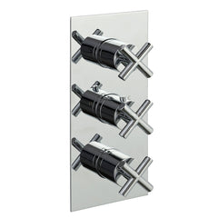 Solex Thermostatic Concealed 2 Outlet Shower Valve - Vertical