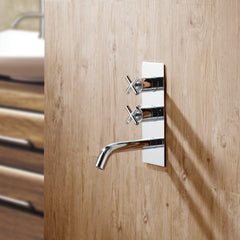 Solex Thermostatic Concealed 2 Outlet Shower Valve with Spout