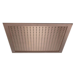Square 400mm Ceiling Mounted Overhead Shower Head - Brushed Bronze