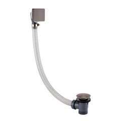 Square Click Clack Bath Waste - Brushed Black