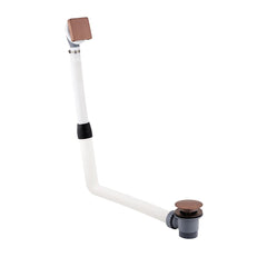Square Click Clack Bath Waste - Brushed Bronze