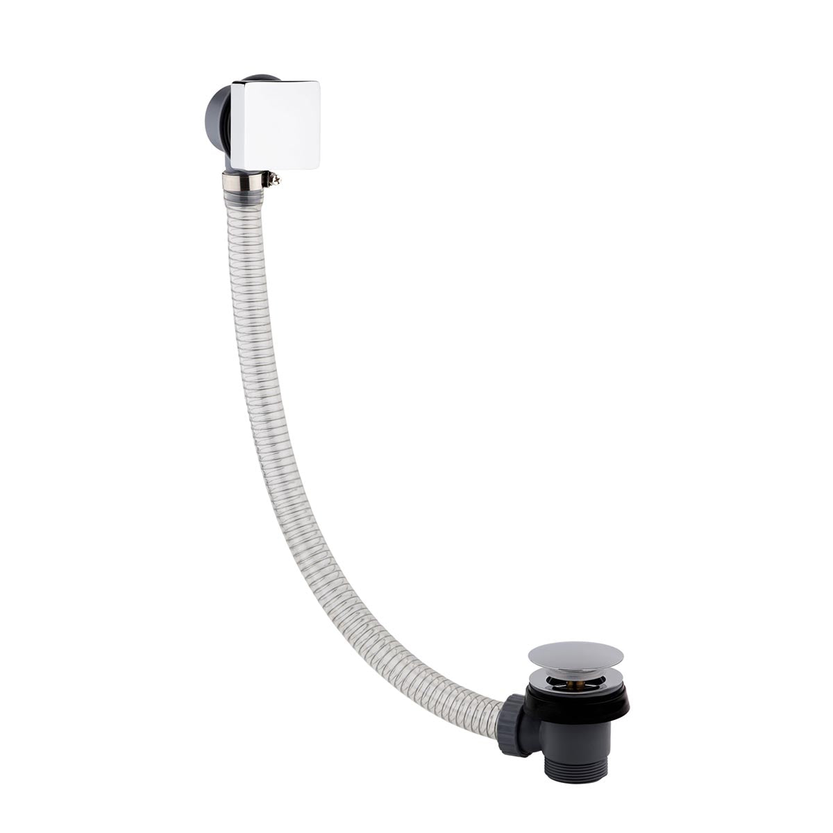 Square Click Clack Bath Waste - Chrome