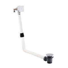 Square Exofil Click Clack Bath Waste with Overflow Filler - Chrome