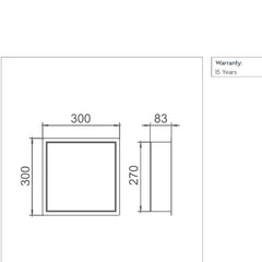 Gold shower niche - Technical drawing
