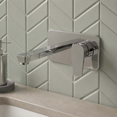 Square single lever washbasin tap