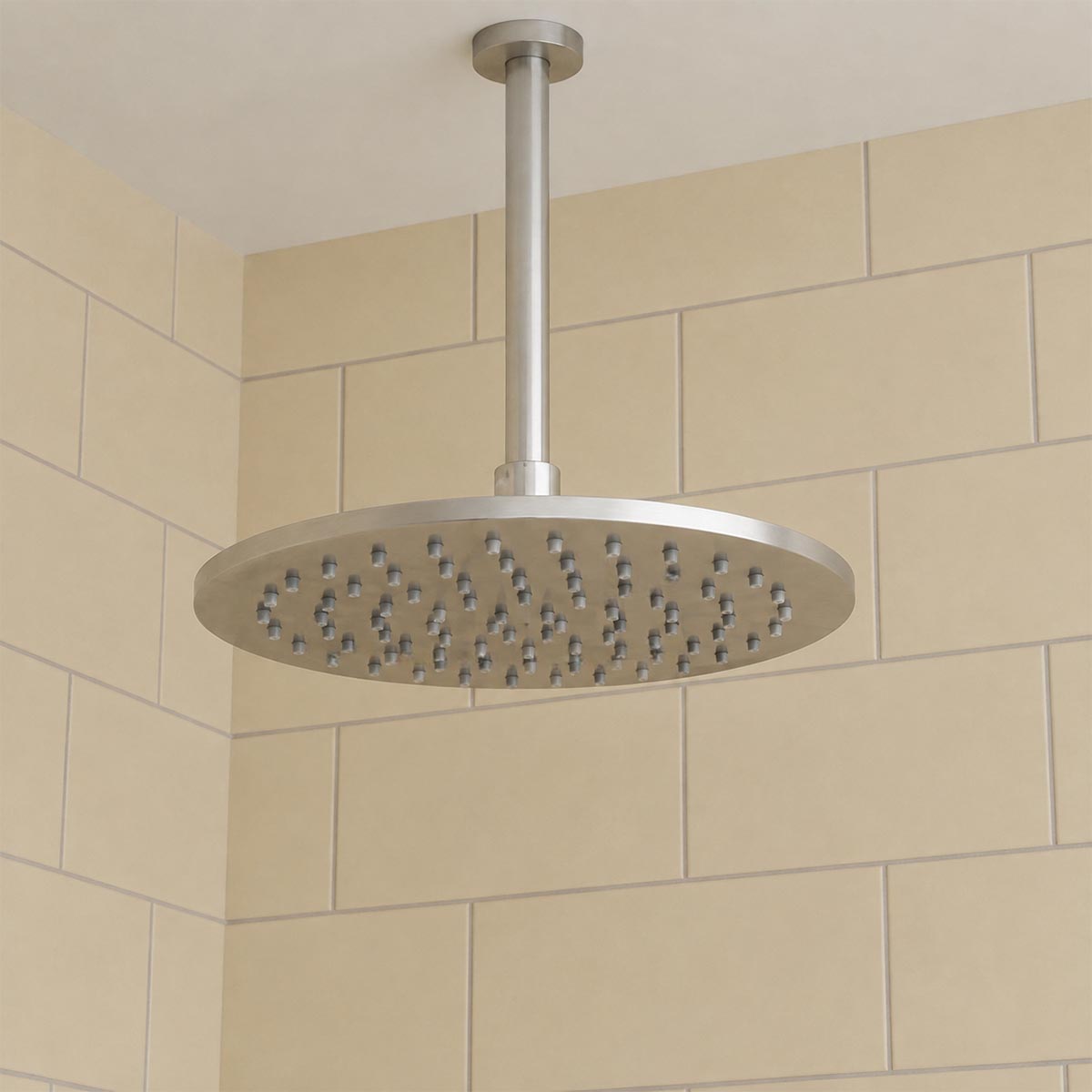 Stainless Steel Slim Round Fixed Rain Shower Head, 200mm in Ireland 