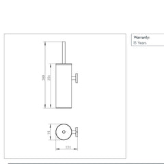 Stainless Steel Toilet Brush Holder with Brush technical details