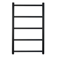 Black heated towel rail radiator 800 x 500 mm dual fuel