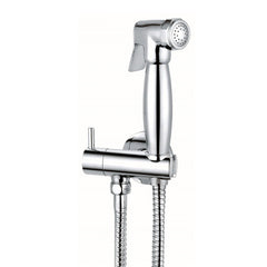 Toilet Douche Spray Kit with Built-in Valve and Anti-Splash Nozzle - Polished Chrome