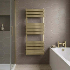 Brushed Brass Bathroom Radiator 1200mm x 500mm