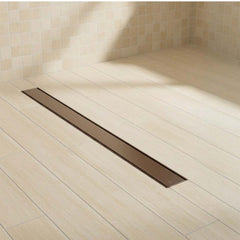 Brushed Bronze 800 Linear Tileable Cover Drain Kit