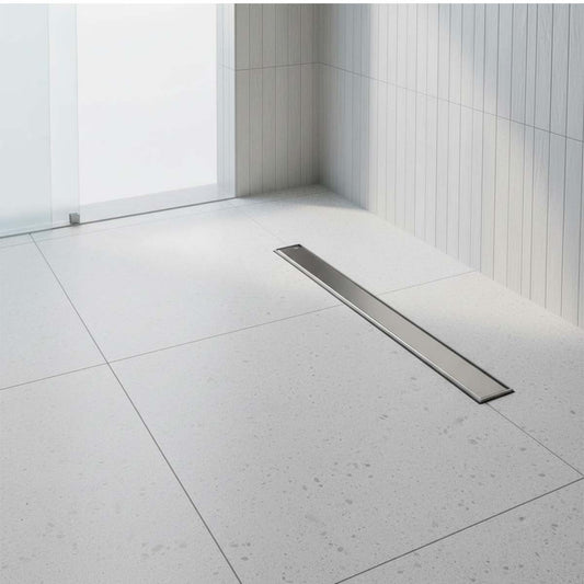 Stainless Steel 800 Linear Tileable Cover Drain Kit 1200