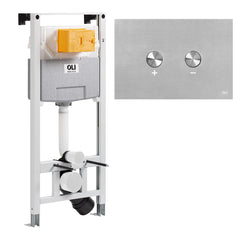 concealed cistern frame with stainless steel flush plate 