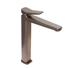 Tall Basin Mixer with Single Lever - Brushed Bronze