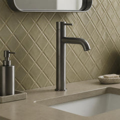 Tall basin tap deck mounted - brushed black 