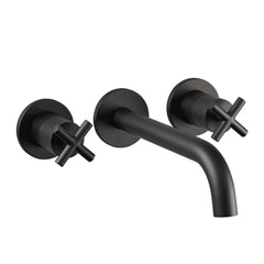 Black 3-hole sink mixer tap