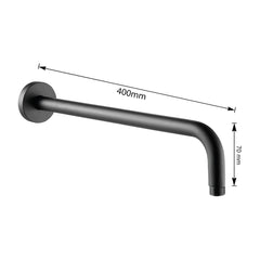 Black shower arm - Dimension