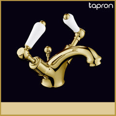 Traditional Gold Mono Basin Mixer Tap-Tapron