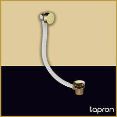 Brushed brass click clack bath waste