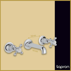 Chrome 3 Hole Bathroom Basin Tap-Dimension