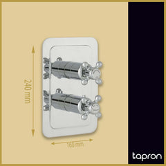 Chester crosshead shower mixer valve - Dimension