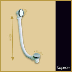 Bath waste with overflow - Dimension