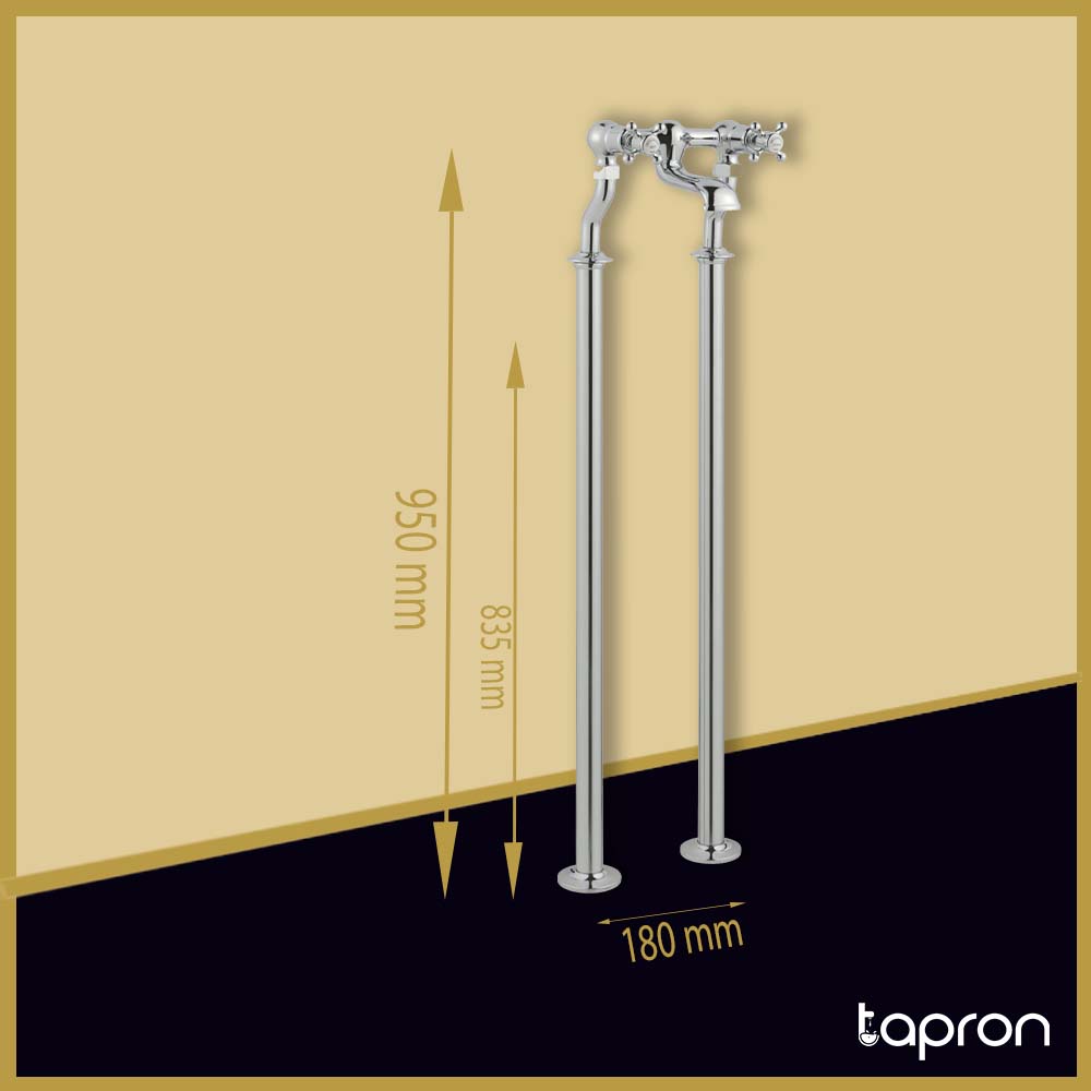 Chester Chrome Bathroom Taps-Tapron