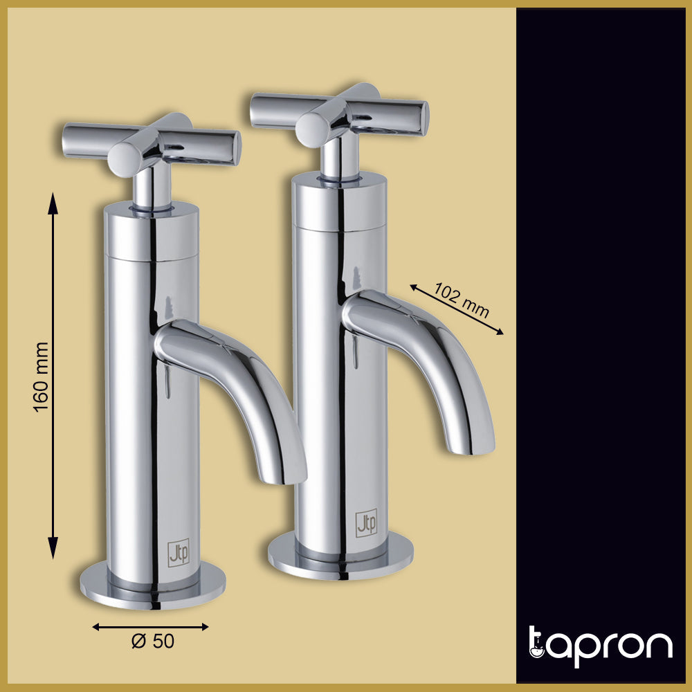 Chrome Deck Mounted Basin Pillar Tap - Tapron