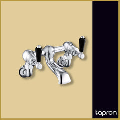 Polished chrome bath mixer tap with single outlet – Tapron
